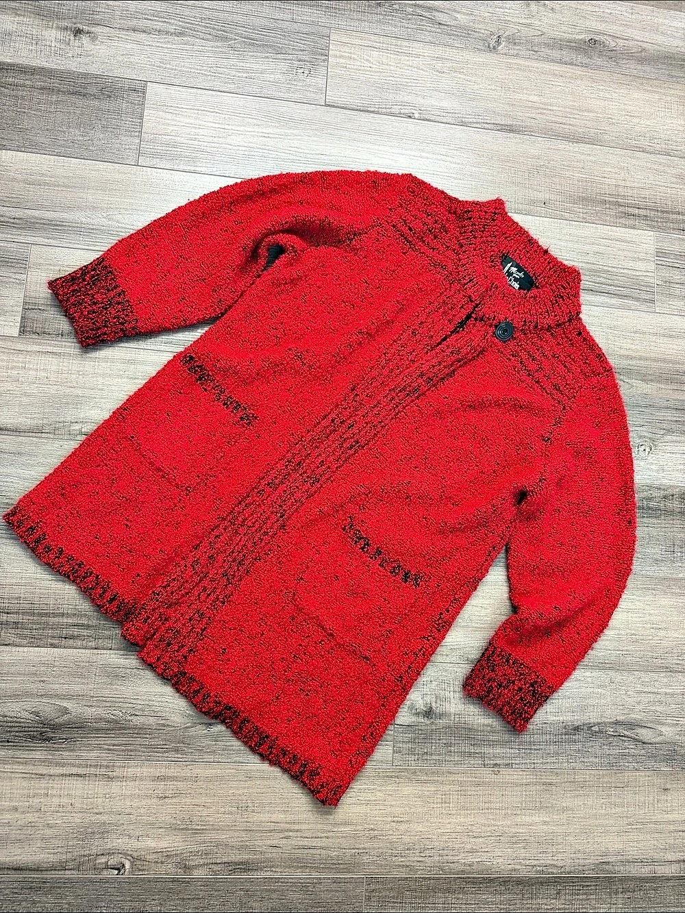 Red Wool Cardigan